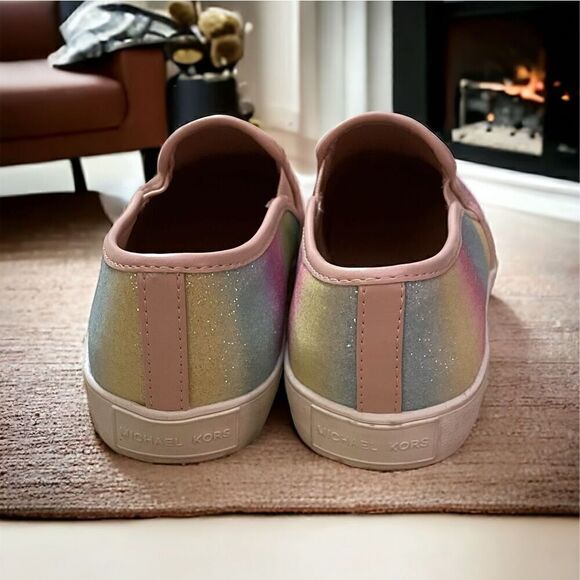 Michael Kors Ombre Pastel Glitter Slip On Sneakers Size 5.5. - Picture 3 of 6